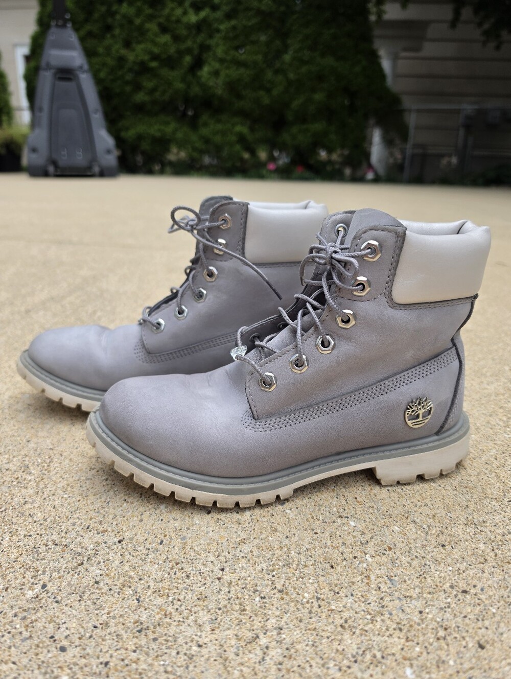 Timberland Women's 6-Inch Premium Waterproof Boots Gray Size 8.5